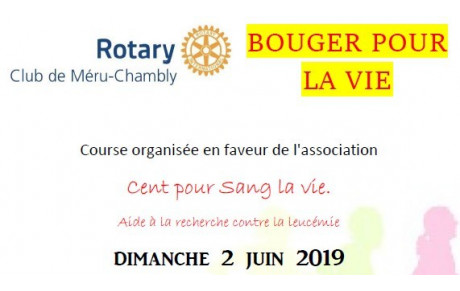 Course Bouger pour la vie le 2 juin 2019