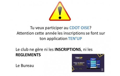 Inscription CDOT
