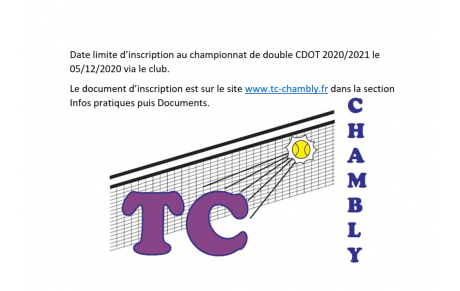 Inscription CDOT double avant le 05/12/2020