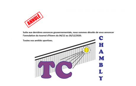 Annulation du Tournoi d'hiver