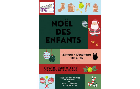 Noël des enfants du TC Chambly, le 04/12/2021 au club.