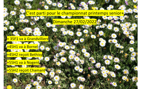 C'est parti pour le championnat printemps senior+